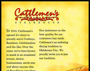 View Cattlemen's Lunch Menu