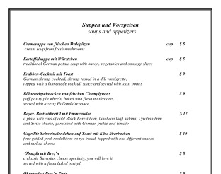View Royal Bavaria Appetizer Menu