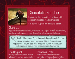 View Melting Pot Dessert Menu