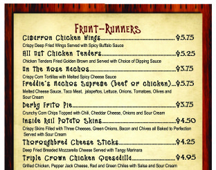 View Dog Iron Saloon Lunch & Dinner Menu