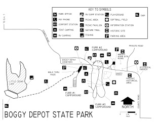 View Boggy Depot Park Map