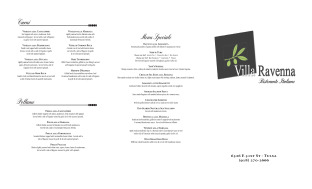 Preview of View Villa Ravenna Menu