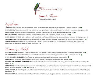 View Sisserou's Lunch Menu