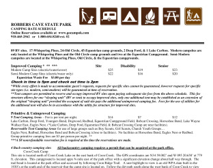 View Camping Information & Rates