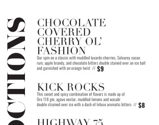 Cocktail Menu
