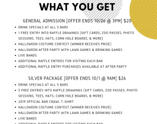 Preview of 2019 Struggle Bus Halloween Bar Crawl Packages