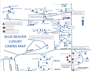 Blue Beaver Cabin Map