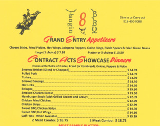 View Hangin 8 BBQ's Appetizer Menu