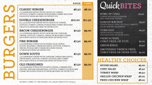 View Scoops Menu