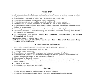 Rules for Contestants