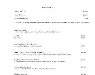View Abendigo's Grill & Patio Menu