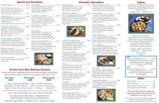 View Alvarado's Menu