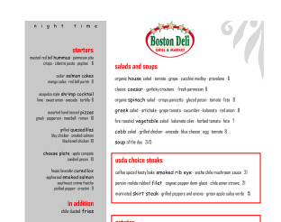 View Boston Deli Menu