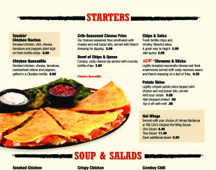 View Rib Crib Menu