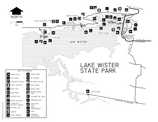 View Lake Wister State Park Map