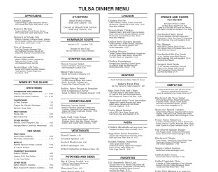 View Daily Grill Dinner Menu