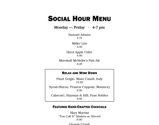 View Daily Grill Happy Hour Menu