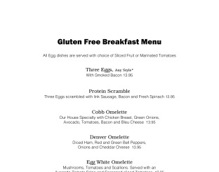 View Daily Grill Gluten Free Breakfast Menu