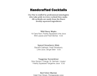View Daily Grill Bar Menu