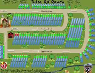 View Tulsa RV Ranch Map