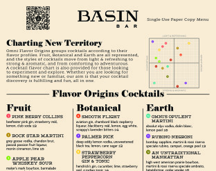 View Basin Bar Beverage Menu